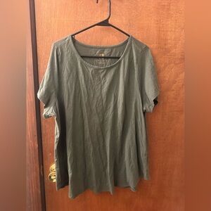 Cable & Gauge Olive Short Sleeve Top